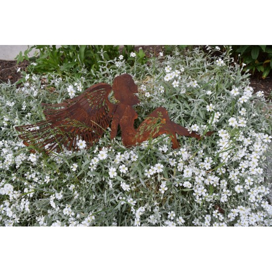 Engelfiguren kaufen und Engel Bastel-Ideen Engel sitzend mit doppelten Flügeln - Breite 80 cm - mittel 
Offen
Höhe 35 cm
Läng