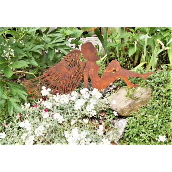 Engelfiguren kaufen und Engel Bastel-Ideen Engel sitzend mit doppelten Flügeln - Breite 80 cm - mittel 
Offen
Höhe 35 cm
Läng