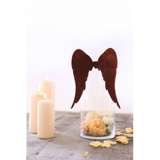 Bastelideen mit Metall und Rost Lange Engelsflügel zum Einhängen (mittel) 25 x 29 cm 

Lange Engelsflügel zum Einhängen (mitte