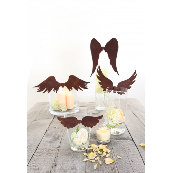 Bastelideen mit Metall und Rost Lange Engelsflügel zum Einhängen (mittel) 25 x 29 cm 

Lange Engelsflügel zum Einhängen (mitte