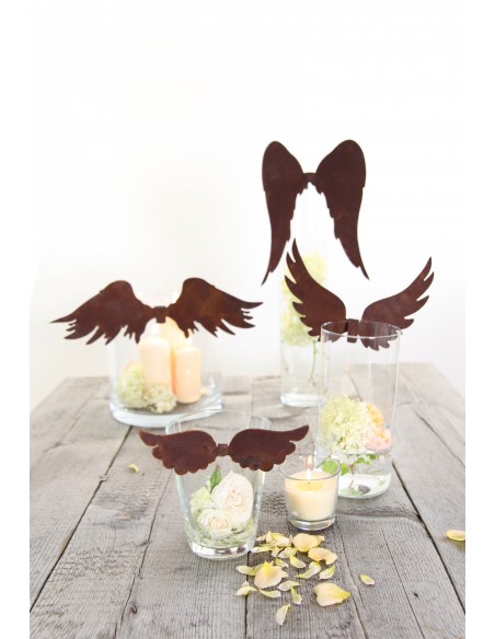 Bastelideen mit Metall und Rost Lange Engelsflügel zum Einhängen (mittel) 25 x 29 cm 

Lange Engelsflügel zum Einhängen (mitte