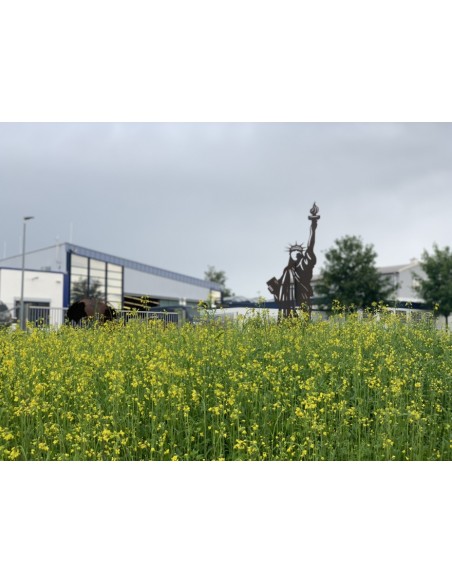 Skulpturen - Rostsäulen und Stelen Freiheitsstatue Figur Metall - Höhe 200 cm - Wahrzeichen als Gartendeko Freiheitsstatue Figur