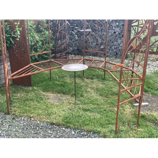 Möbel Outdoor in Edelrost Edelrost Gartenstecktisch - Paris - mit  Doppelfuß, Höhe  76 cm, Durchmesser 38 cm 
H&ouml;he 76 cm
