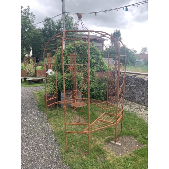 Möbel Outdoor in Edelrost Edelrost Gartenstecktisch - Paris - mit  Doppelfuß, Höhe  76 cm, Durchmesser 38 cm 
H&ouml;he 76 cm
