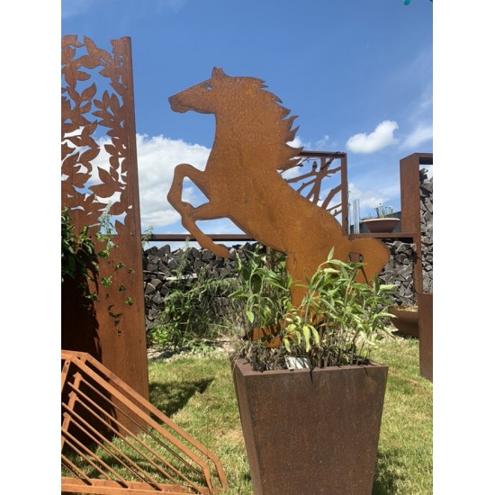 Metall Pferd XL Gartenstecker - Breite 70cm  H120cm Ein MUSS für jeden Pferdeliebhaber. Dieses steigende Deko-Pferd mit Ed
