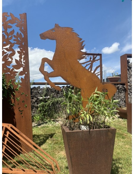 Metall Pferd XL Gartenstecker - Breite 70cm  H120cm Ein MUSS für jeden Pferdeliebhaber. Dieses steigende Deko-Pferd mit Ed