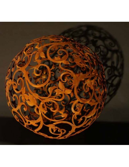 70 cm Kugeln Edelrost Barockkugel zweiteilig - 80cm Ø  XXL sehr aufwendig geschnittene und besonders edle Kugel
Durchmesser 80