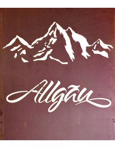 Sichtschutzzaun Metall - Allgäu Berge - Höhe 180 cm -Trennwand für den Garten 2