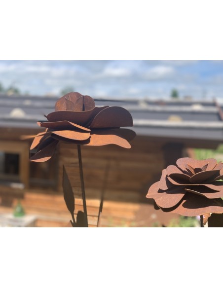 Rosen Gartenstecker Rose Ø 20 cm - ca. 85 cm Höhe - klein 
Höhe: ca 85 cm
Ø Blüte: ca 20 cm
