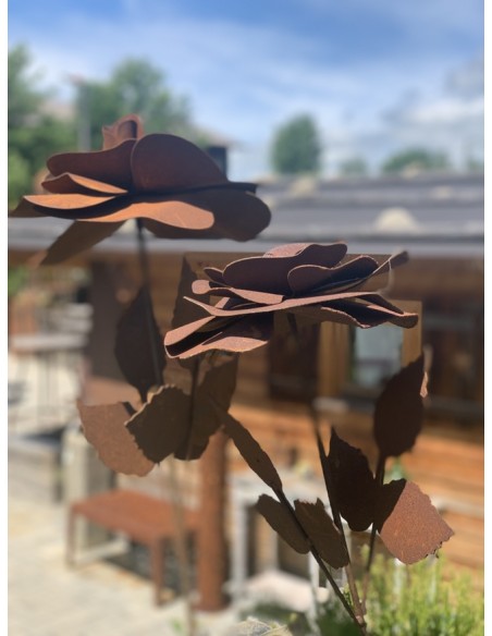 Rosen Gartenstecker Rose Ø 20 cm - ca. 85 cm Höhe - klein 
Höhe: ca 85 cm
Ø Blüte: ca 20 cm
