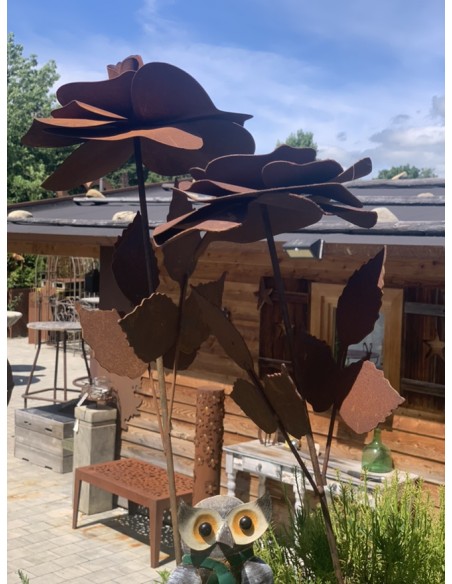 Rosen Gartenstecker Rose Ø 20 cm - ca. 85 cm Höhe - klein 
Höhe: ca 85 cm
Ø Blüte: ca 20 cm
