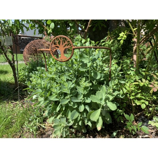 Staudenhalter Metall Edelrost Staudenhalter halbrund mit Rostbaum Höhe 70 cm Ø 40 cm Edelrost Pflanzenstützen sind unverzichtbar