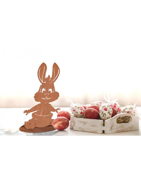 Lustiger Edelrost Babyhase - Höhe 30 cm Lustiger Edelrost Babyhase - Höhe 30 cm