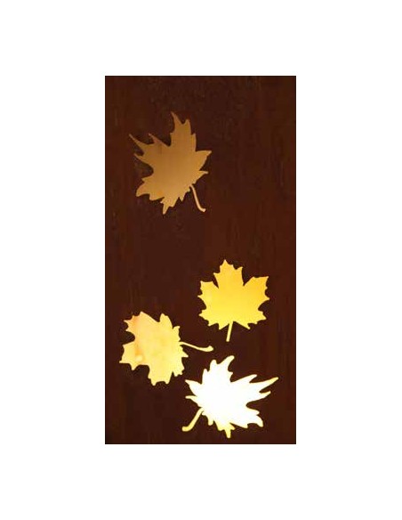 Herbstdeko Sichtschutzwand Ahorn Blätter - Höhe 200 cm - Breite 100 cm Schöne halboffene Sichtschutzwand aus Metall mit nach obe Herbstdeko Sichtschutzwand Ahorn Blätter - Höhe 200 cm - Breite 100 cm Schöne halboffene Sichtschutzwand aus Metall mit nach obe