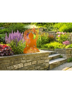 Edelrost Figur Ganesha, 60 cm hoch und 37cm breit 2