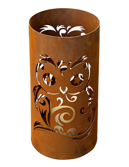 Windlicht - Eule mit Sternenaugen - klein - Höhe 41 cm