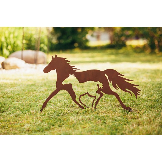 Elegant Trabende Stute 24 cm Hoch - 41 cm Lang  (klein)