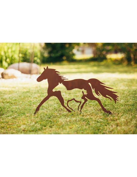 Elegant Trabende Stute 24 cm Hoch - 41 cm Lang  (klein)