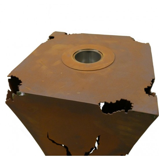 taillierte Säulen Rost Säule Mystik, mit Feuerbehälter, Höhe 110 cm Höhe: 110 cm
Breite: 30 x 30 cm
Oben ist ein Loch für den Fe