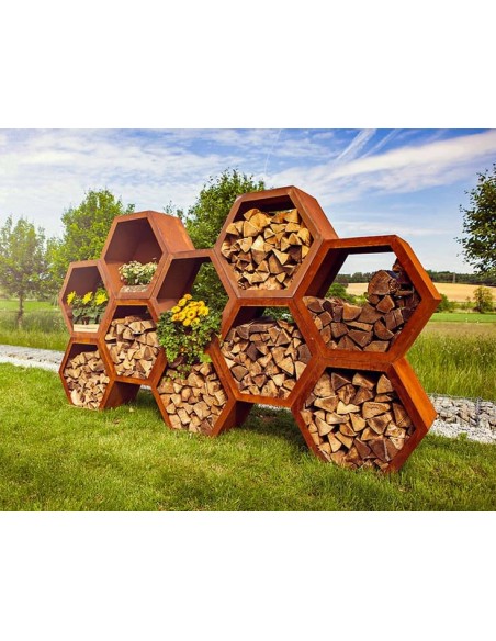 Sichtschutzwände und Paravents Holzregal Holzstapel Holzlege Holzbeige