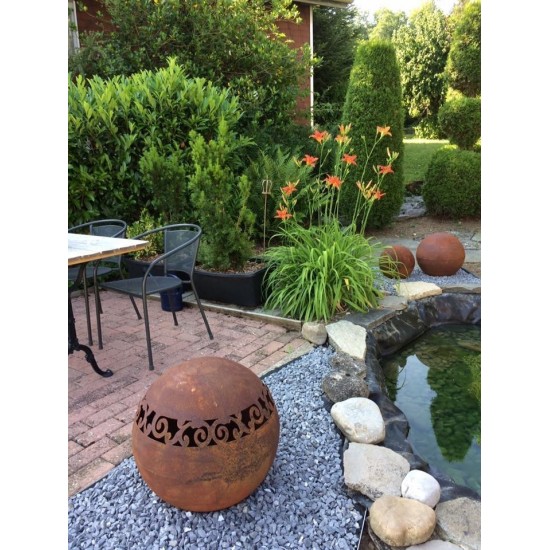 50 cm Dekokugeln in Rost Optik Edelrost Deko Kugel - Ravenna - Durchmesser 50cm Dekorative Edelrost-Kugel Ravenna ist ein schöne