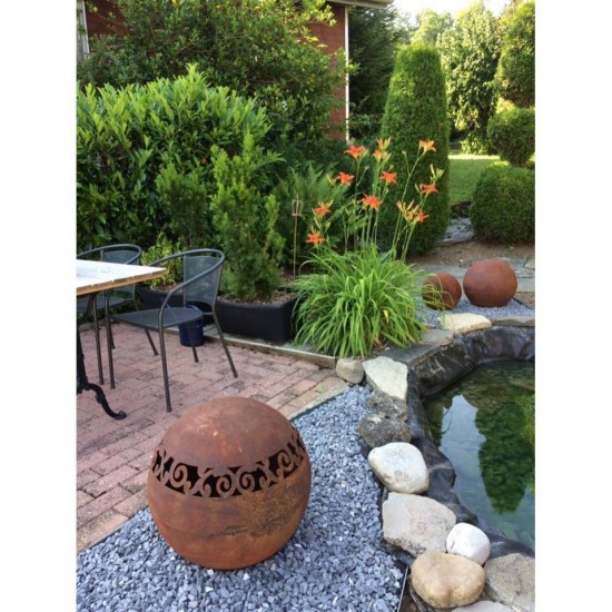 50 cm Dekokugeln in Rost Optik Edelrost Deko Kugel - Ravenna - Durchmesser 50cm Dekorative Edelrost-Kugel Ravenna ist ein schöne