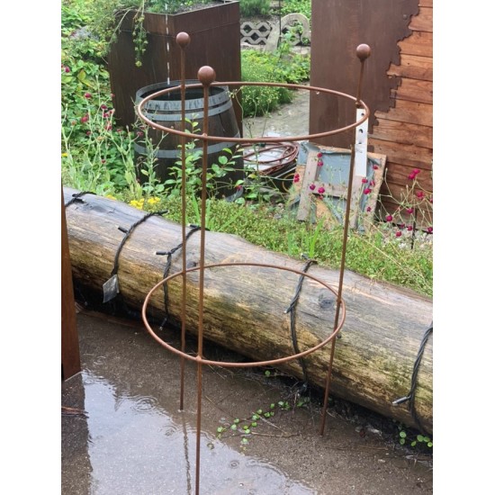 Staudenhalter Metall Staudenhalter - Sonnblick - mit 3 Kugeln 80 cm hoch schlichter Metall Staudenhalter erhältlich in folgenden