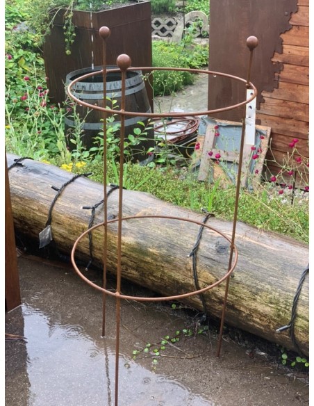 Staudenhalter Metall Staudenhalter - Sonnblick - mit 3 Kugeln 80 cm hoch schlichter Metall Staudenhalter erhältlich in folgenden