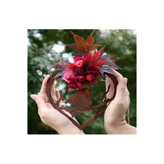 Vogel Deko Dickes Rost Vögelchen im Herz zum Hängen - Höhe 16 cm Dickes Rost Vögelchen im Herz zum Hängen
Höhe 16 cm
Breite 18