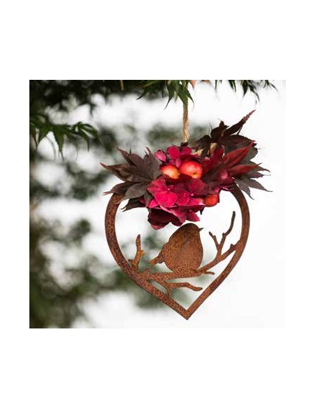 Vogel Deko Dickes Rost Vögelchen im Herz zum Hängen - Höhe 16 cm Dickes Rost Vögelchen im Herz zum Hängen
Höhe 16 cm
Breite 18