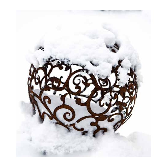 70 cm Kugeln Edelrost Barockkugel zweiteilig - 80cm Ø  XXL sehr aufwendig geschnittene und besonders edle Kugel
Durchmesser 80 