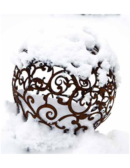 70 cm Kugeln Edelrost Barockkugel zweiteilig - 80cm Ø  XXL sehr aufwendig geschnittene und besonders edle Kugel
Durchmesser 80 