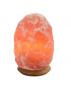 Beleuchteter Salzkristall ROCK ca. 2-3 kg Beleuchteter Salzkristall ROCK ca. 2-3 kg, mit Holzsockel - Handgefertigt aus Sa