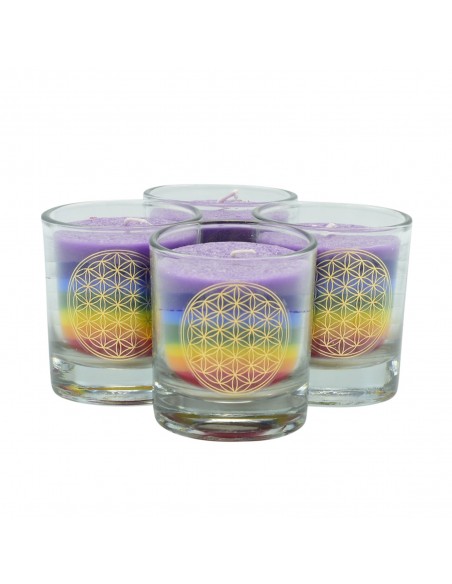 CHAKRA-Kerze - ca. 6 cm - MULTICOLOR CHAKRA-Kerze ca. 6 cm, MULTICOLOR Diese PALM LIGHT Windlichter sind aus 25 Jahren Erf