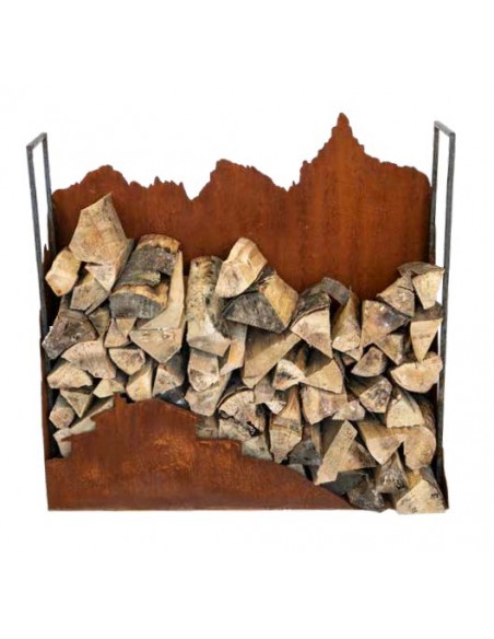 Neuheiten Saremo Holzstapler - Dolomiten mit Hütte - groß 
Großer, schwerer Holzstapler, der viel Platz fürFeuerholz bietet und