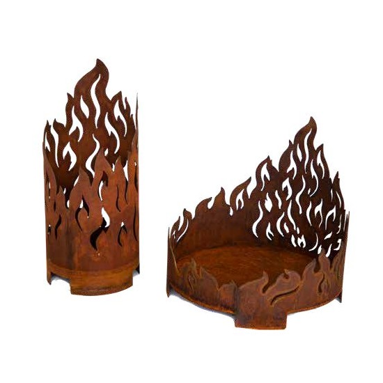 Feuerschalen und Feuersäulen mit coolem Design aus Edelrost Edelstahl