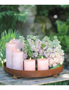 Schwerer Kerzenleuchter-Ring auf Kugeln 
Natürlich ist dieser Ring nicht nur für Kerzendekos gedacht, sondern ist auch fü