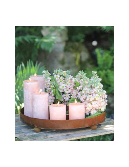 Schwerer Kerzenleuchter-Ring auf Kugeln 
Natürlich ist dieser Ring nicht nur für Kerzendekos gedacht, sondern ist auch fü