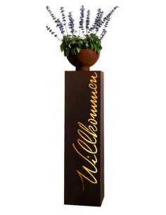 Start Schriftzug Rückseite mit Kabelloch 
Höhe 100 cm
Grundfläche 30x30 cm