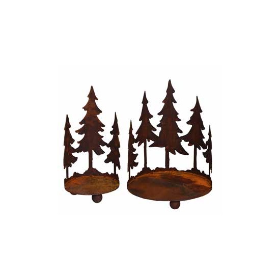 Edelrost Tablett Deko - Metalldekoration aus Rost für Weihnachten