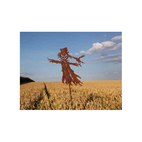 Vogelscheuche Dekoration Halloween - Deko zum Stecken Halloween Edelrost Metall