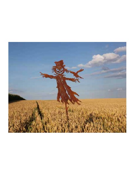 Vogelscheuche Dekoration Halloween - Deko zum Stecken Halloween Edelrost Metall Vogelscheuche Dekoration Halloween - Deko zum Stecken Halloween Edelrost Metall