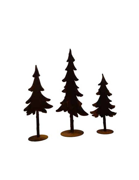 Tannenbaum oder Tannenbäume aus Metall Edelrost