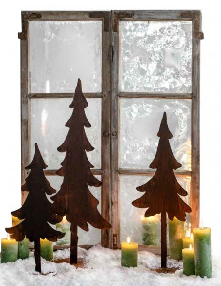 Tannenwald Dekoration für die Fensterbank Weihnachten