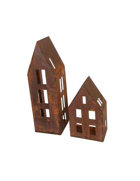 Kleines Haus mit offener Seite 
Bild 1&2: rechts
Höhe 32 cm
Breite 18,6 cm
Tiefe 12 cm