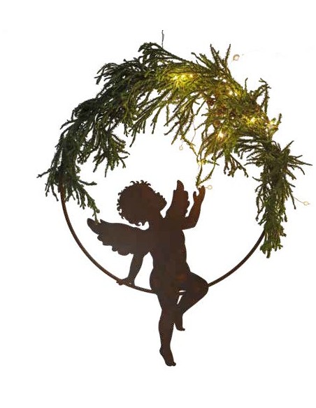 Putte im Ring zum Hängen - klein - Durchmesser 30 cm Putte im Ring zum Hängen - klein - Durchmesser 30 cm