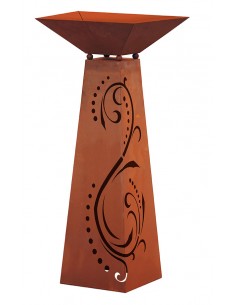 Rostsäule Trapez Lichterzauber 96,5 cm inkl. Schale