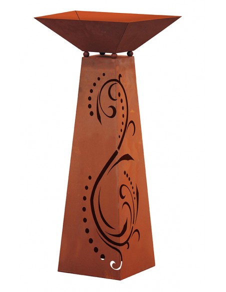 Rostsäule Trapez Lichterzauber 96,5 cm inkl. Schale