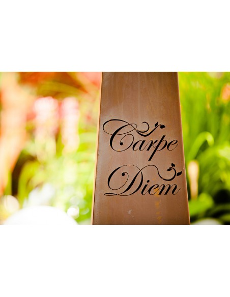 Säule Trapez - Carpe Diem - groß - 116,5 cm hoch - inkl. Schale