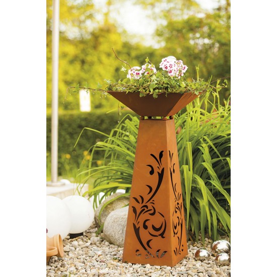 Säule Trapez - Ranke - inkl. Schale - klein - Höhe 96,5 cm